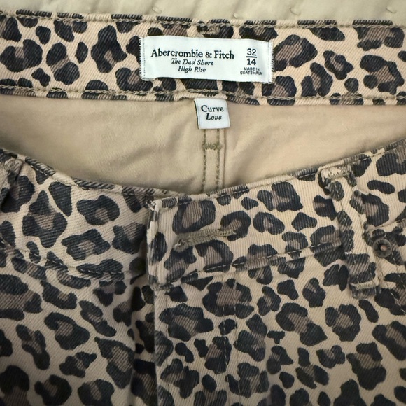 Abercrombie & Fitch Leopard Print Jean Shorts - Picture 2 of 3